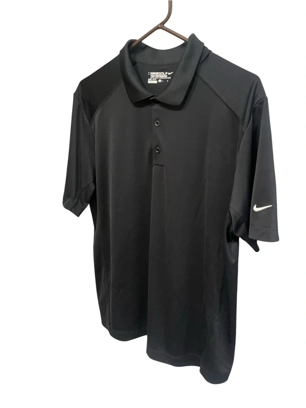 Nike Golf Men’s Short Sleeve Black Polo Shirt - Size Large